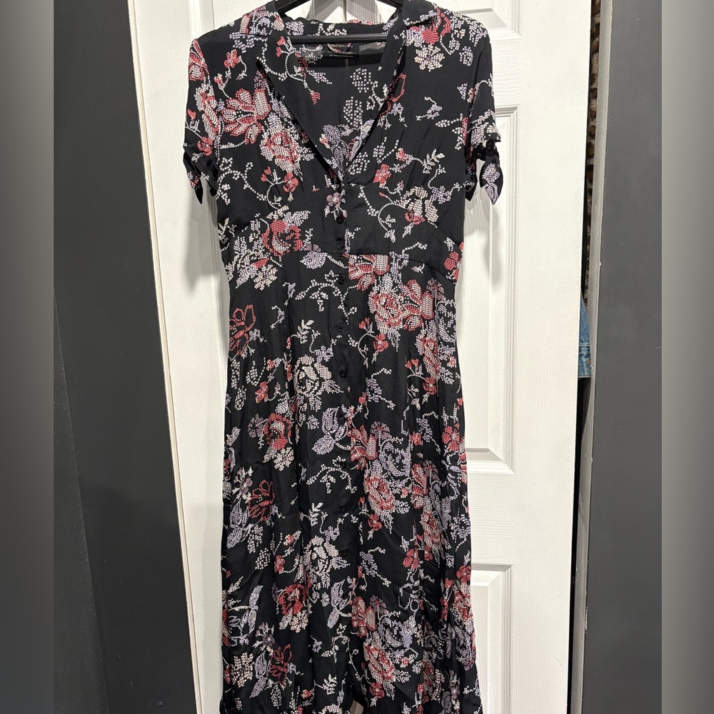 Urban Outfitters Floral Black and Red Women's Dress